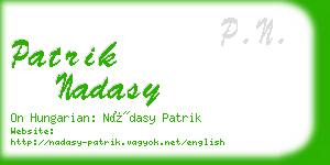 patrik nadasy business card